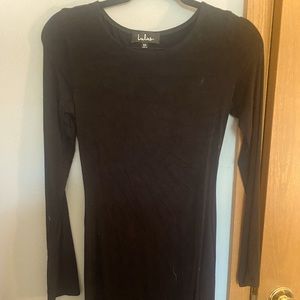 Black tight long sleeve dress - Lulus XS